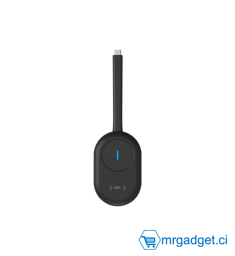 HIKVISION DS-D5SC3B-B - Dongle sans fil, compatible Windows/Mac OS - Transmetteur Vidéo Sans Fil Ultra HD 4K - Connexion Instantanée NFC & Type-C - Compatible Écrans Interactifs Hikvision.