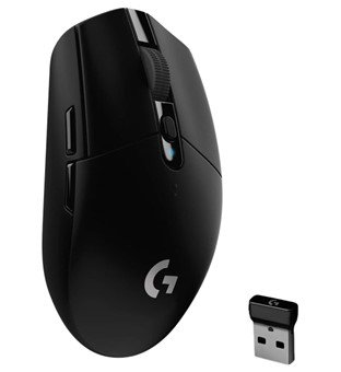 Logitech G305 Souris Gamer sans Fil, Capteur Gaming HERO, 12 000 PPP, Ultra-Léger, 6 Boutons Programmables, Batterie Longue Durée, Mémoire Intégrée, Compatible avec PC/Mac -Noir