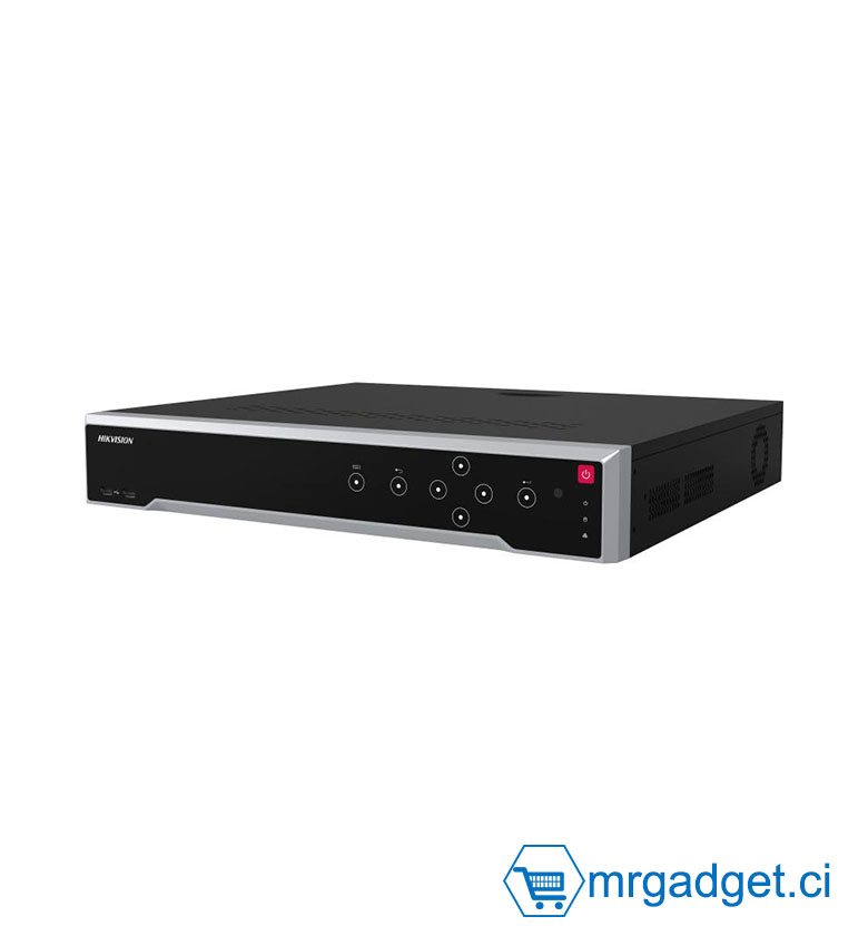 Hikvision DS-7716NI-M4/16P - NVR Pro 16 Canaux PoE - Sortie HDMI 8K - Enregistrement 32MP - 4 Emplacements Disques Durs SATA (Max 56To) - Switch PoE 16 Ports (200W) - Format Rack 1.5U - Idéal pour Grand Stockage de PME