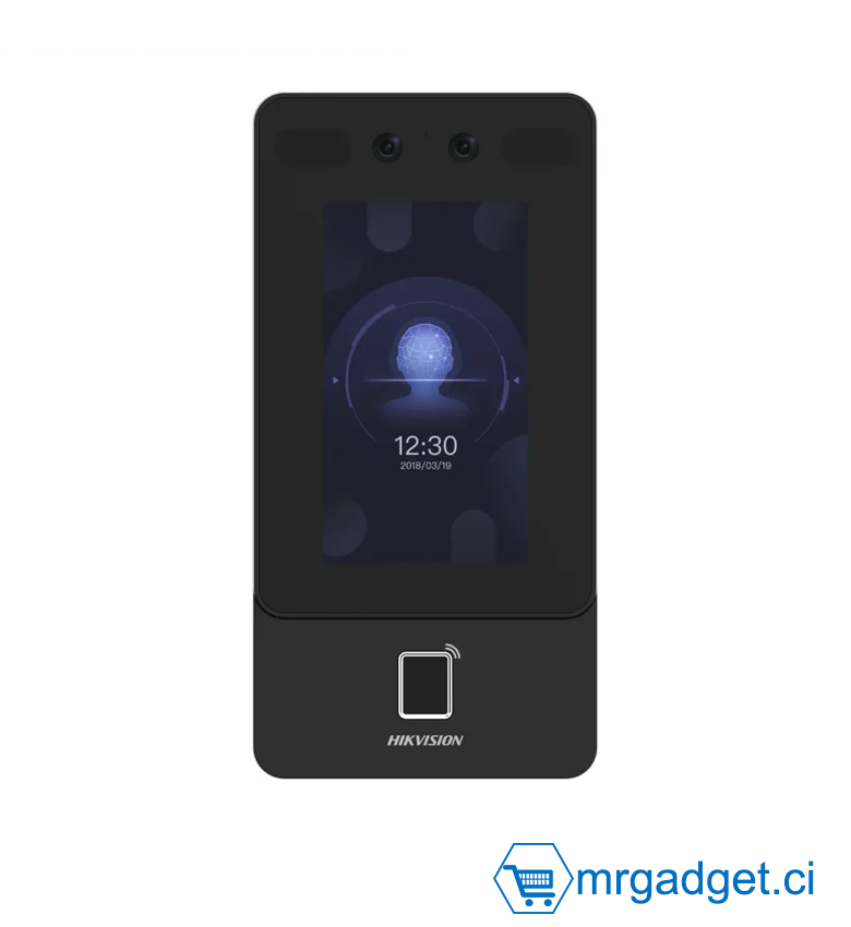HIKVISION DS-K1T342MFWX - interphone vidéo (écran vendu séparément) - Contrôle accès - Authentification par Reconnaissance faciale - Empreinte digitale - Carte RFID/MiFare