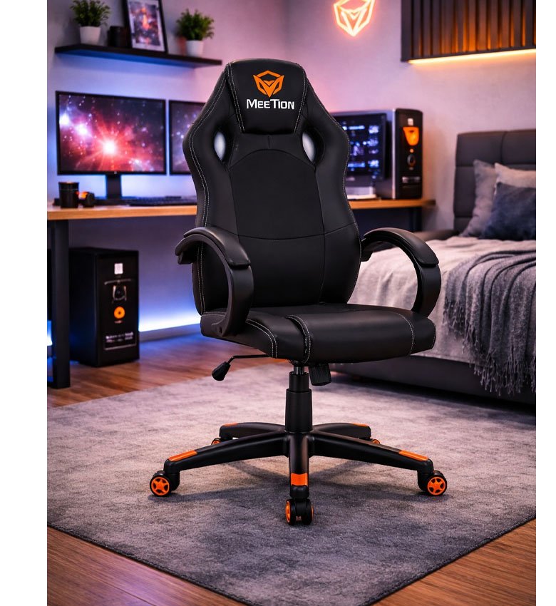 MEETION CHR05 - Siège de bureau - Fauteuil Gamer - Noir