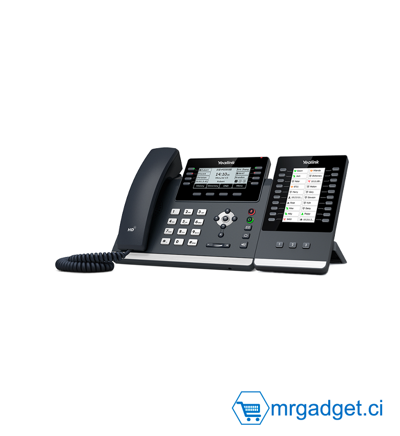 Yealink SIP-T43U - Téléphone IP -  Téléphone professionnel - Jusqu'à 12 comptes SIP - Écran 3,7" - Support PoE - Yealink anti-bruit - adaptateur secteur non inclus