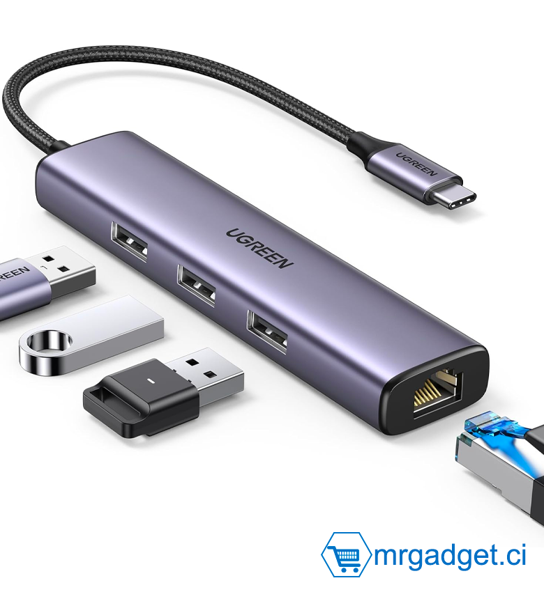 HUB Type-C 4 en 1  - Adaptateur USB-C vers US