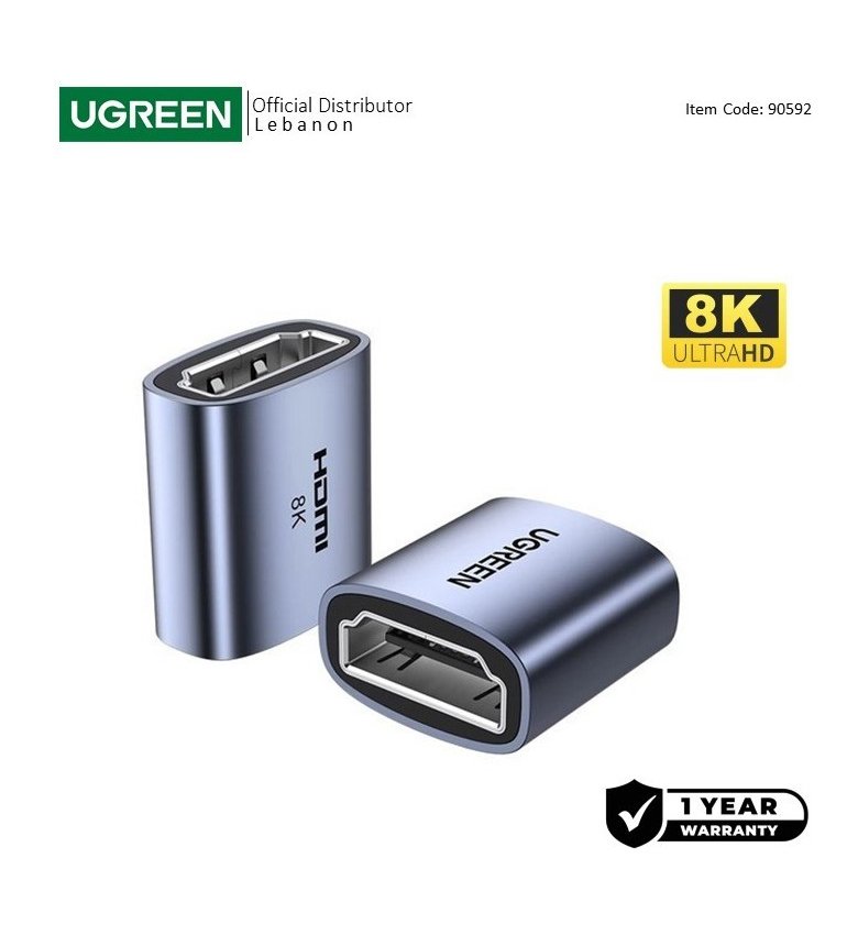 UGREEN HD159 90592 #10170 -  Adaptateur coupleur HDMI femelle vers femelle 8K (Vendu à l'unité)