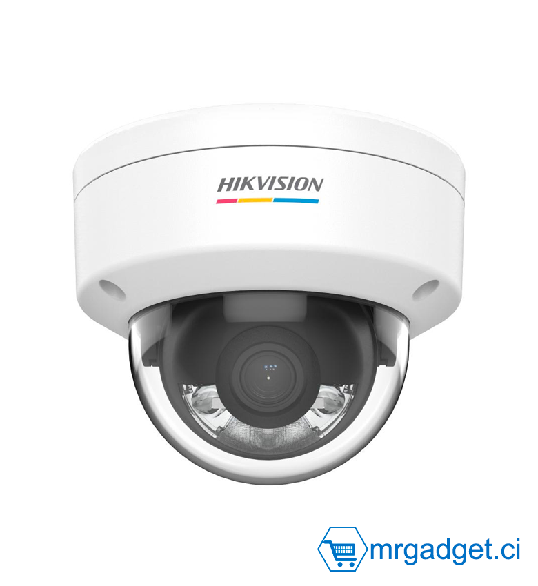 HIKVISION  DS-2CD1127G2H-LIU 2.8mm - Camera IP - Dome 2MP ColorVu Smart Hybride & Audio -Résistant à l'eau et à la poussière (IP67)