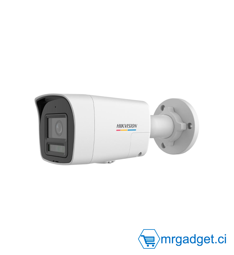 HIKVISION DS-2CD1047G2H-LIUF/SL 2.8MM - Caméra de surveillance - Caméra IP Bullet fixe ColorVu & Audio  4 MP avec lumière hybride intelligente - Imagerie colorée 24h/24 et 7j/7 - Résistant à l'eau et à la poussière (IP67)