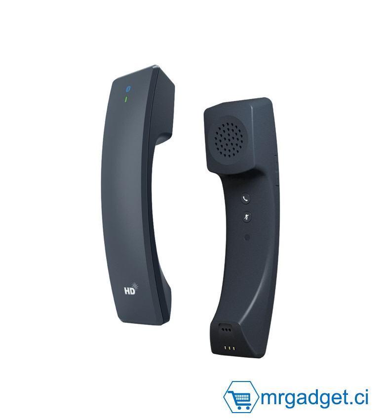 Combiné Bluetooth Sans Fil Yealink BTH58 pour Téléphones IP T58W et MP58 - Bluetooth 5.0 Haute Définition (HD) - Portée 10m & Autonomie 17h en Conversation - Remplacement Combiné Filaire pour Liberté de Mouvement - Noir