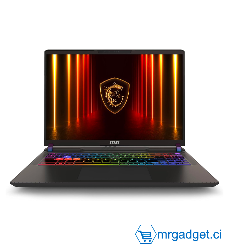 Ordinateur Portable Gaming Gamer MSI Vector 16 HX A2XWIG-050US - 16" QHD+ 240Hz - Intel Core Ultra 9 275HX - NVIDIA GeForce RTX 5080 (16Go) - 16Go RAM - 1To SSD - Windows 11 Pro