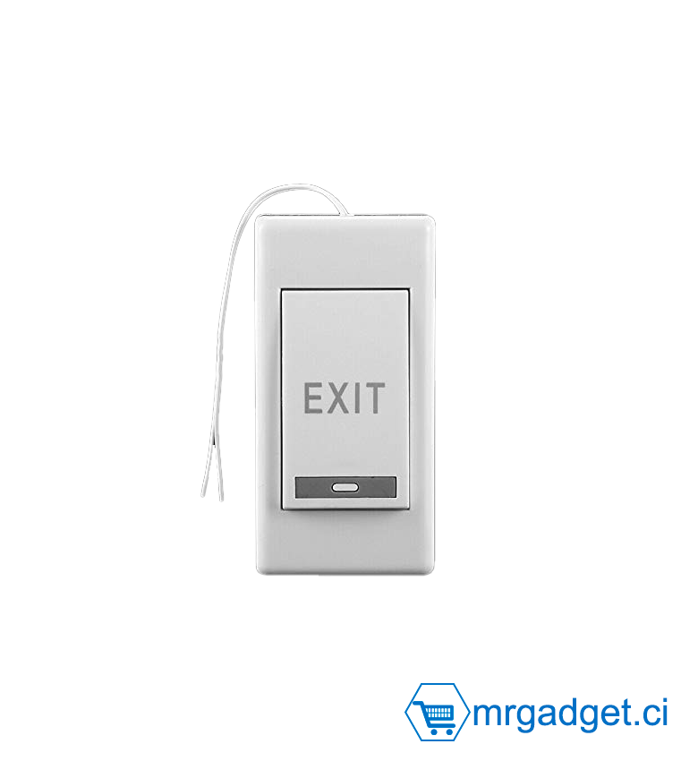 Bouton Poussoir Apparent - Blanc - Modèle K1 - Panneau de bouton de déclenchement de sortie pour  porte électrique Blanc