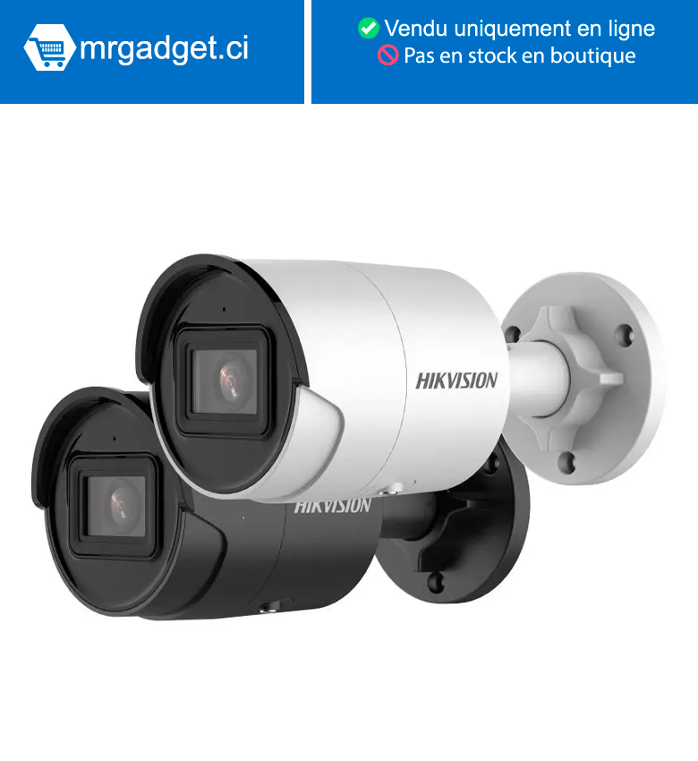 HIKVISION DS-2CD2043G2-IU 4mm - Camera IP - Bullet 4MP ColorVu Audio - Acusense Résistant à l'eau et à la poussière (IP67) - Prend SD Card