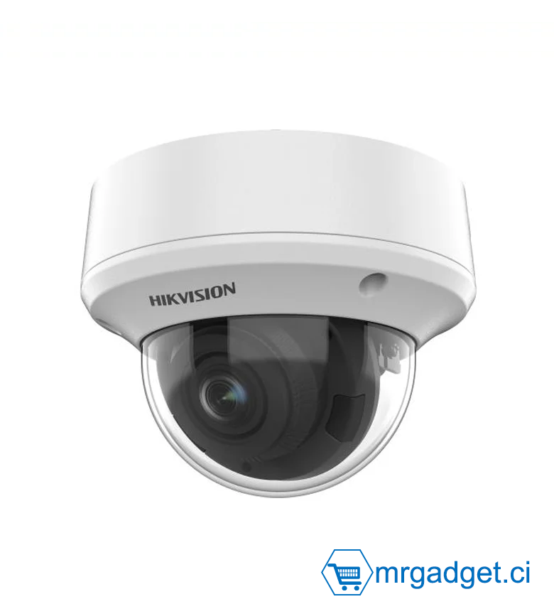 Hikvision DS-2CE5AH0T-VPIT3ZE/2.7-13.5mm(O STD)(C) Camera Analogique - Dome 5MP motorisée variofocale -Résistant à l'eau et à la poussière (IP67) et anti-vandalisme (IK10)