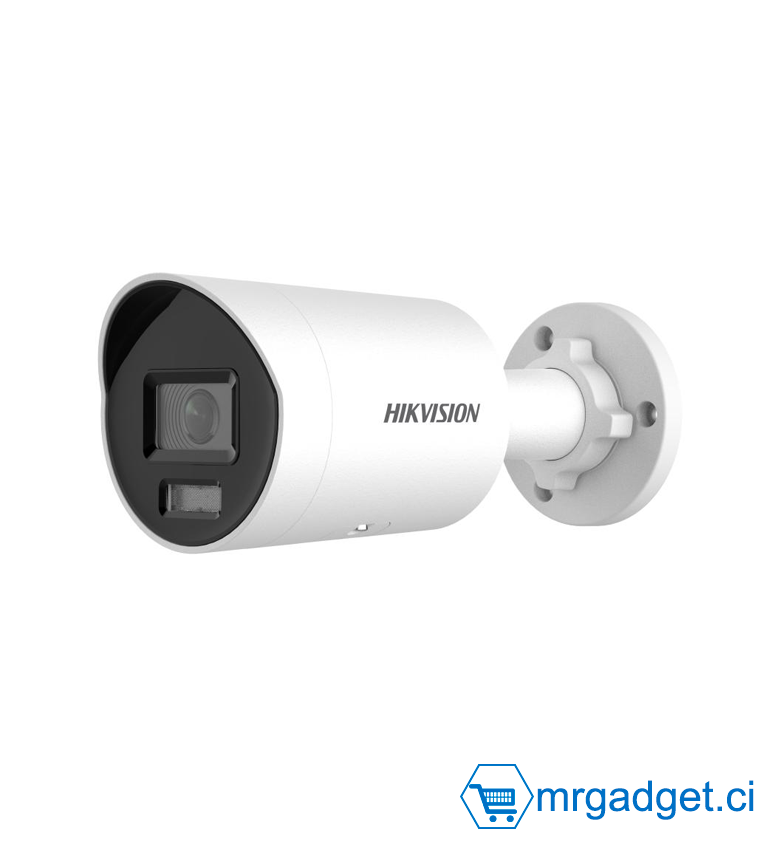 HIKVISION DS-2CD2047G2H-LIU 2.8mm - Camera IP -Bullet 4MP ColorVu Smart Hybride & Audio -Résistant à l'eau et à la poussière (IP67) - WDR 130 DB