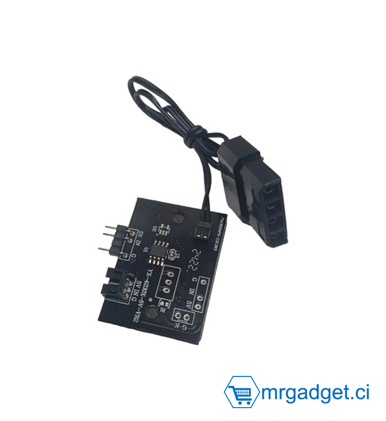 Contrôleur pour ventilateurs et éclairage RGB pour PC Gaming - Convertit LED 5V en 12V - Code #260420N1