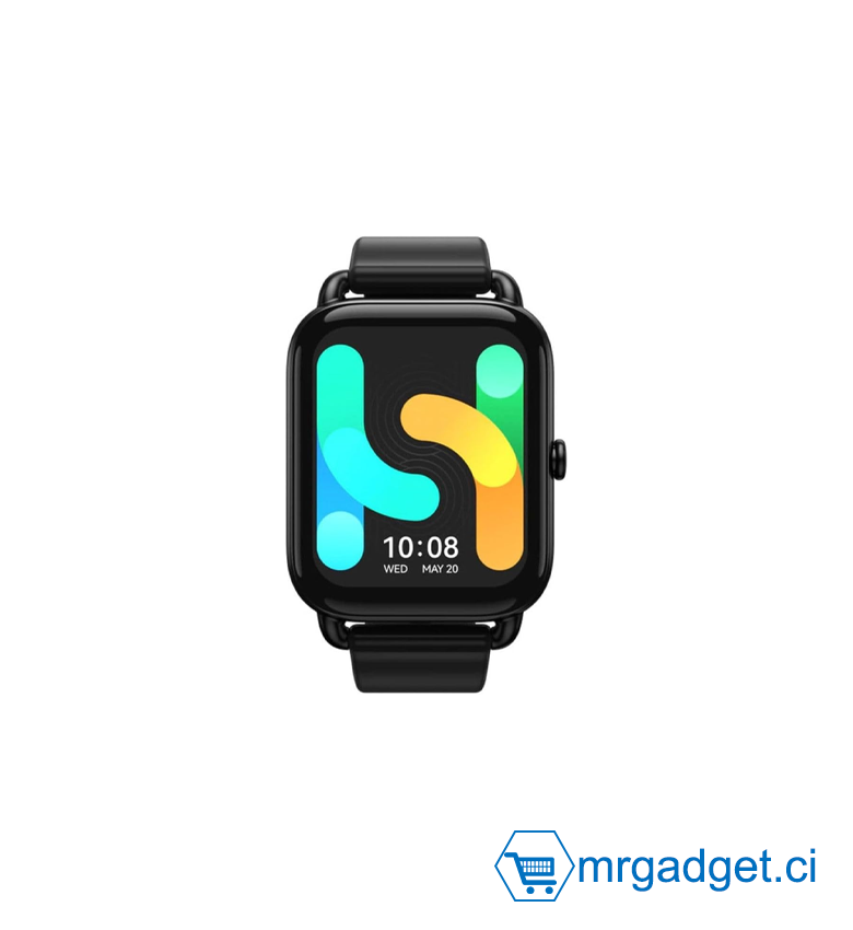Montre Connectée Haylou RS4 Plus Noir - Écran AMOLED Retina 1,78" (60Hz) - Boîtier Métallique Élastique - 105 Modes Sportifs - Suivi Santé : SpO2, Fréquence Cardiaque, Sommeil - Autonomie 10 Jours - Étanche IP68 - iOS & Android