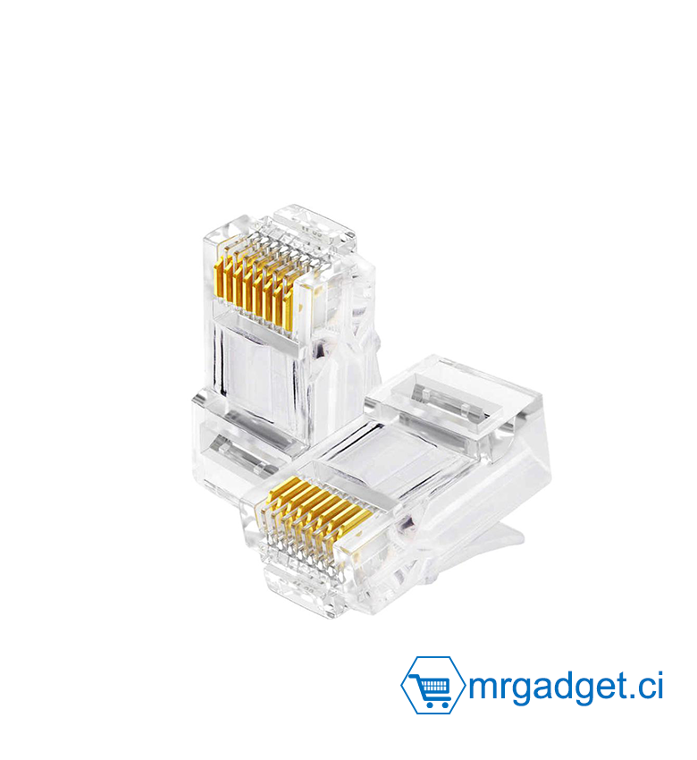 VENTION IDDR0-100 CAT6 UTP CONNECTEUR RJ45 FICHE MODULAIRE TRANSPARENTE - 100 pièces