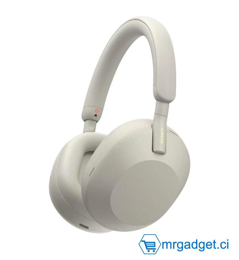 Sony WH-1000XM5 - Casque Bluetooth sans Fil à réduction de Bruit - 30 Heures d'autonomie - Optimisé pour Alexa et Google Assistant - avec Micro intégré pour Les appels téléphoniques - Argent