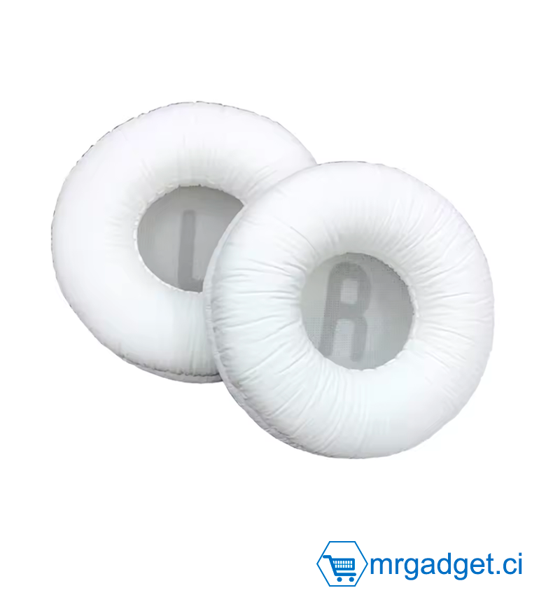 Coussinet de rechange pour casque JBL TUNE T520 T500BT T450 T600 T510BT - BLANC