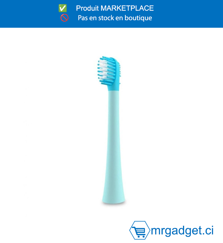 DECAKILA-KMTB008W- TÊTE DE RECHANGE POUR  BROSSE A DENT ÉLECTRIQUE  2PC ,Tête de brosse caoutchoutée en nylon Dupont,  assortie à KMTB001W, 2 pièces/ensemble  Emballé par carte coulissante