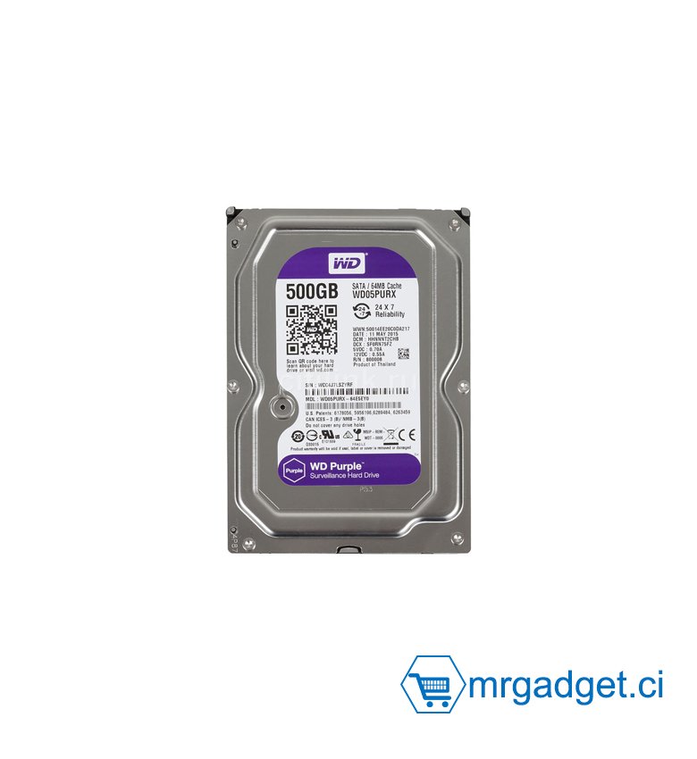 Disque dur de vidéosurveillance WD Purple -  500GB