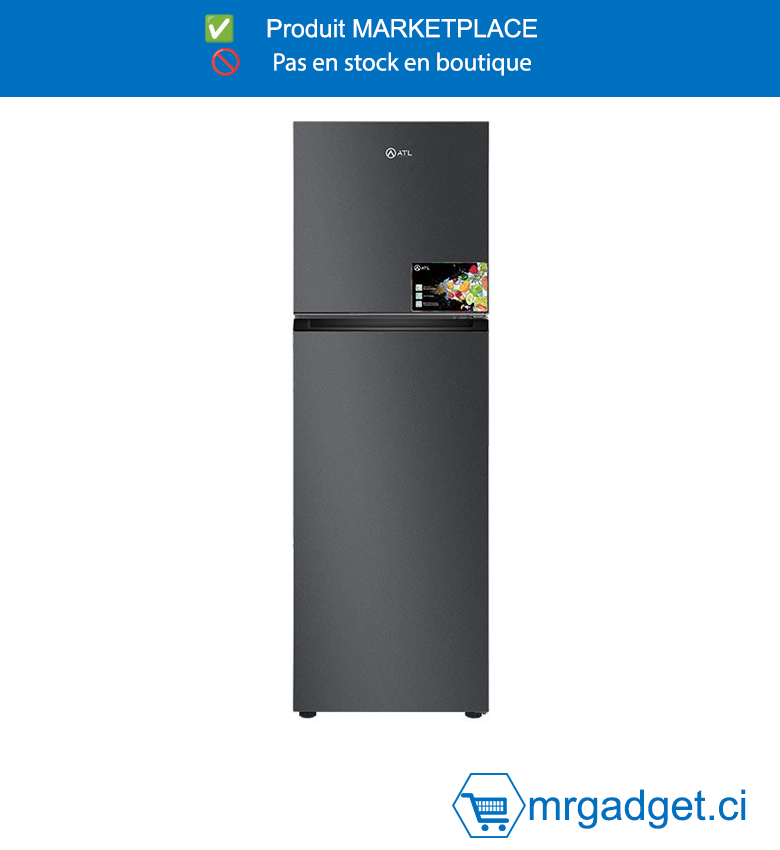 ATL-ATL-2C280N-REFRIGERATEUR ATL NO FROST/ 249L/ 02 PORTES/ GRIS/R600A/CB CERTIFICATE/A+