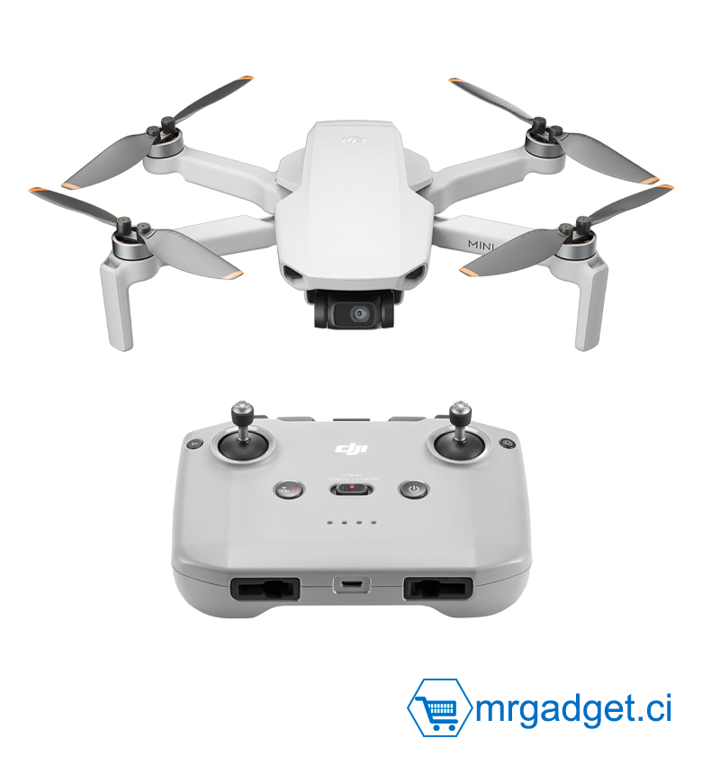 DJI Mini 4K, Drone Caméra 4K UHD, Moins de 249 g, Stabilisation de la Nacelle à 3 Axes, Transmission Vidéo sur 10 km, Retour Auto, Résistance au Vent, Temps de Vol max. de 31 min, C0, QuickShots