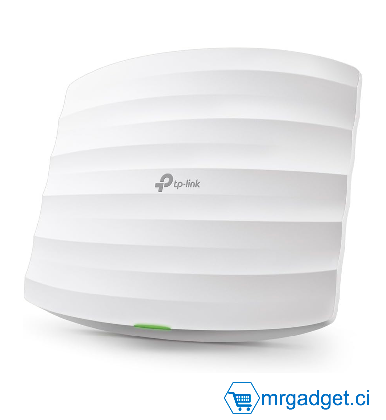 Point d'accès sans fil TP-Link AC1350, double bande Wi-Fi avec MU-MIMO, 1 port Ethernet Gigabit prenant en charge 802.3af/at/24V PoE passif, prend en charge plusieurs SSID, montage facile au mur ou au plafond (EAP225)