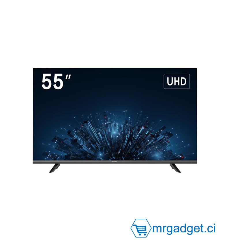 Hikvision DS-D5055U3-1V0S - Moniteur Professionnel LED 55 Pouces 4K UHD - Usage Industriel Continu 24/7 - Entrées HDMI/DP/VGA - Haut-Parleurs Intégrés - Fixation VESA - Idéal pour Salle de Contrôle et Vidéosurveillance
