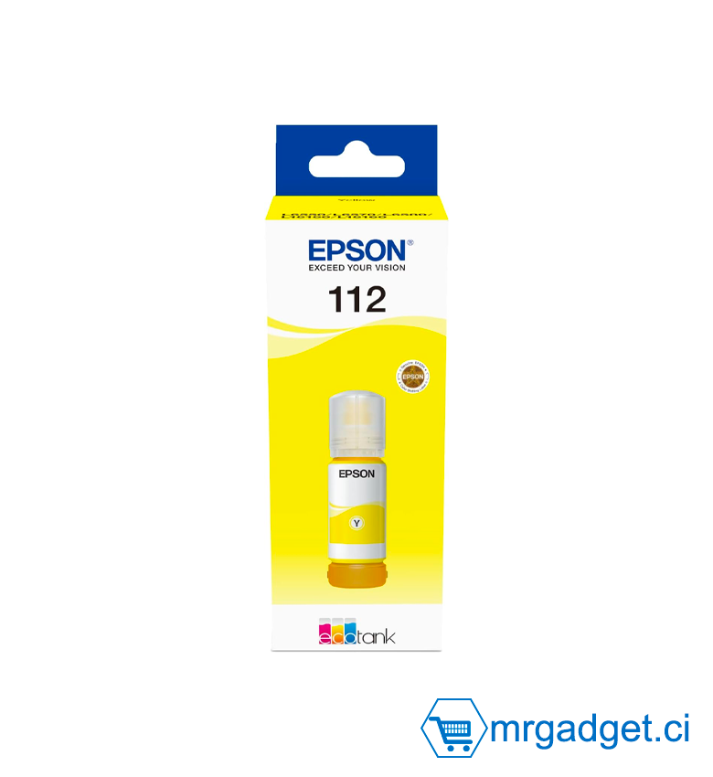 Bouteille d'encre Epson 112 pigment pour imprimantes EcoTank - Yellow