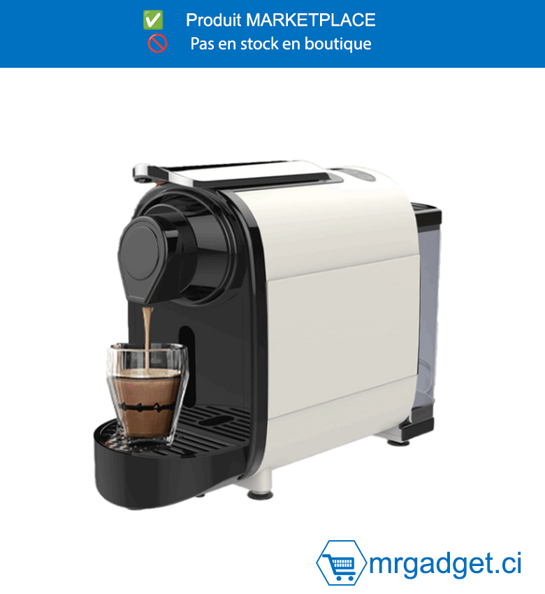 DECAKILA-KECF013W- MACHINE ESPRESSO A  CAPSULES 1400W/20 BAR ,Réservoir d'eau  transparent amovible de 700 ml ,Capacité  du bac d'égouttage : 200 ml Récipient à  capsules à déchets : 480 ml