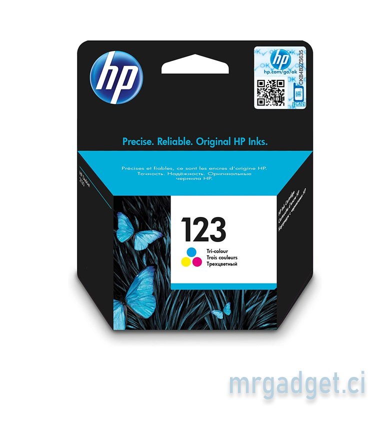 HP 123 Tri-color Original Ink Cartridge cartouche d'encre Rendement standard Cyan, Magenta, Jaune