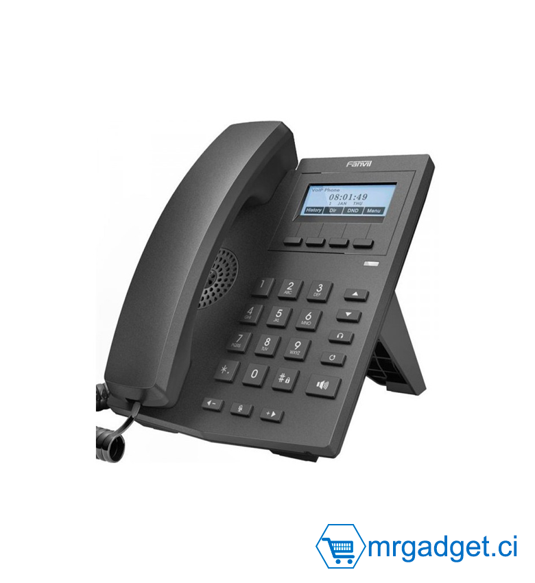 FANVIL X1W - Téléphone IP POE & WI-Fi - 2 Lignes SIP - Audio HD - Écran LCD à matrice de points 1248 x 48