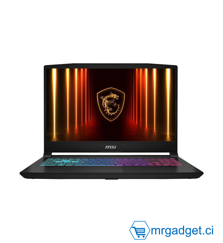 PC Portable Gaming MSI Katana 15 HX B14WGK - 15,6" FHD 144Hz - Intel Core i7-14650HX - 16 Go RAM - 1 To SSD - NVIDIA GeForce RTX 5070 (8 Go GDDR7) - Windows 11 Home - Clavier RGB - Châssis Classic Black - Haute Performance Gaming