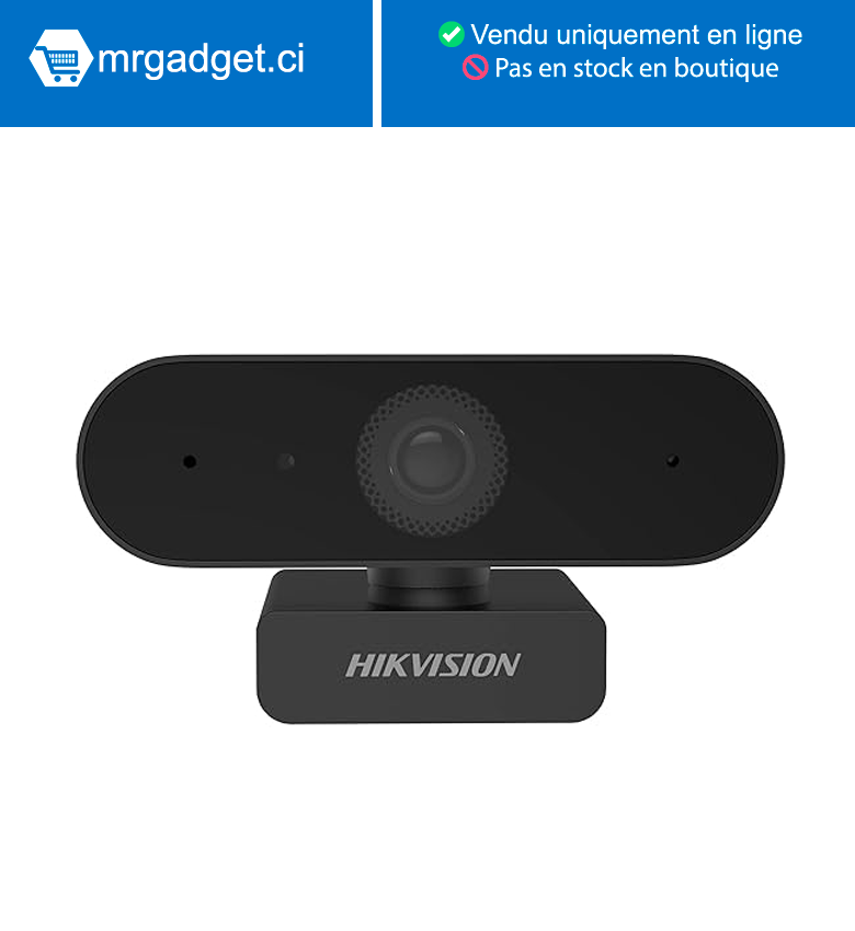 HIKVISION DS-U02 Webcam 1080p, grand angle sans distorsion, réduction du  bruit, Plug, Play, numérique, Zoom/
