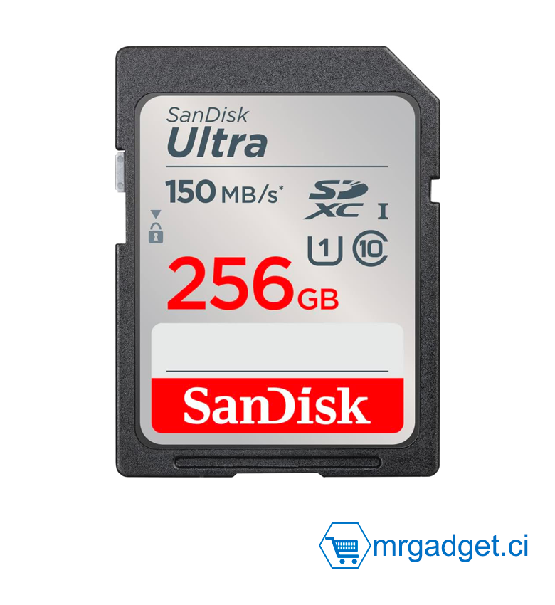 SANDISK - Carte mémoire SDXC SanDisk Ultra 256Go, jusqu'à 120 Mo/s, classe  10, UHS-I, V10