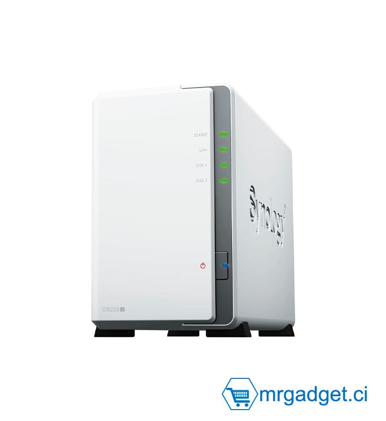 Synology DiskStation DS223J  serveur NAS de stockage -   Stockage reseau  - NAS 2 baies - Disque dur non inclus