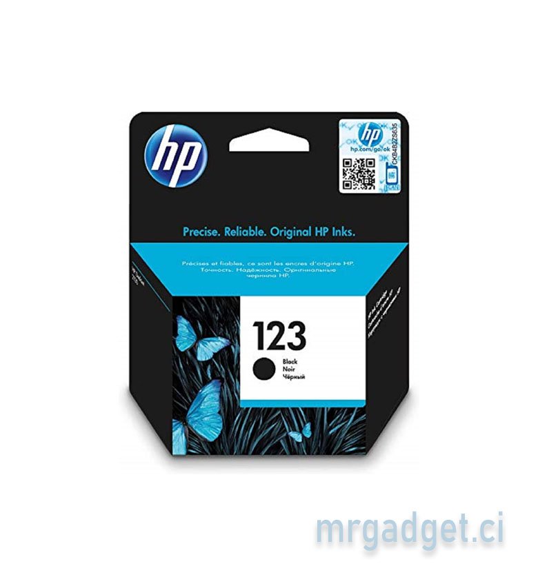 HP 123 Black Original Ink Cartridge cartouche d'encre Rendement standard Noir