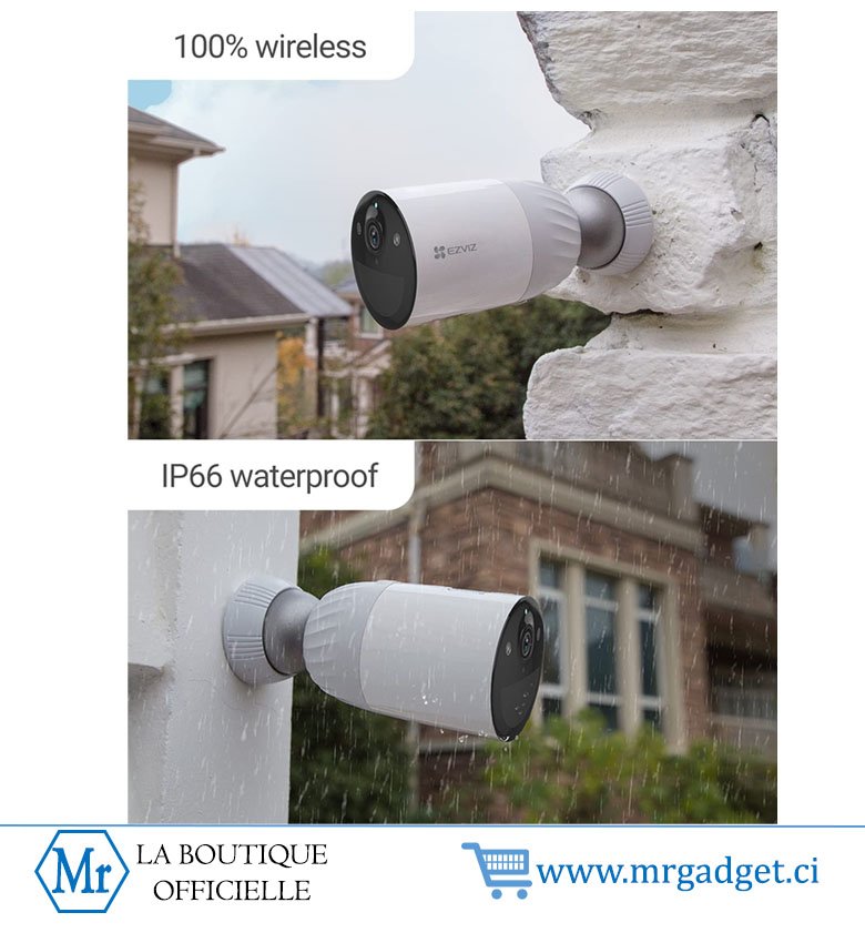 Surveillance par caméra sans fil - Caméra de sécurité extérieure sans fil  