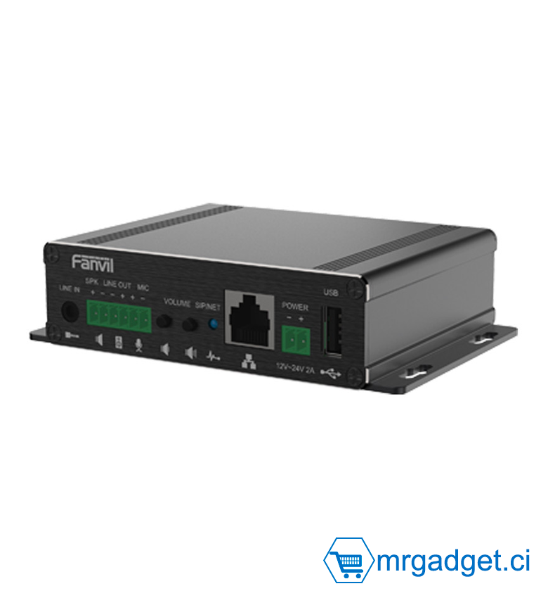 Fanvil PA3 SIP Paging Gateway Amplificateur Audio Gestion de Caméscope