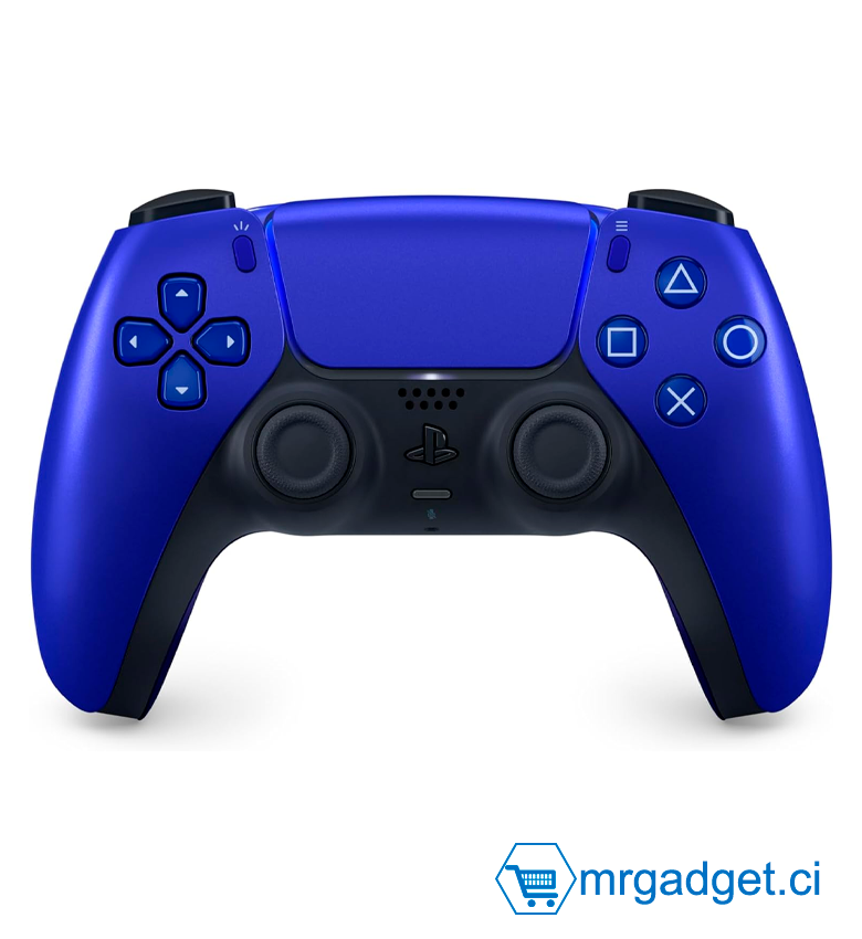 Sony, Manette PlayStation 5 officielle DualSense, Sans fil, Batterie rechargeable, Bluetooth, Compatible avec PS5, Couleur : Cobalt Blue (Bleu cobalt)