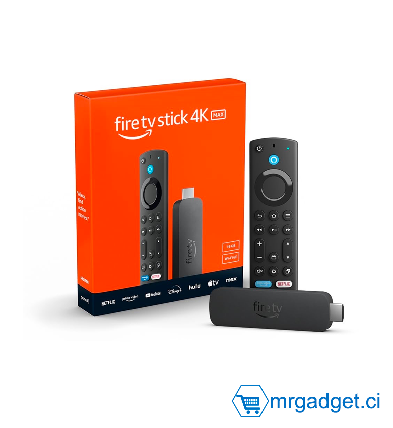 Amazon Fire TV Stick 4K Max | Appareil de streaming avec fonctionnalité Écran dynamique et prenant en charge le Wi-Fi 6E