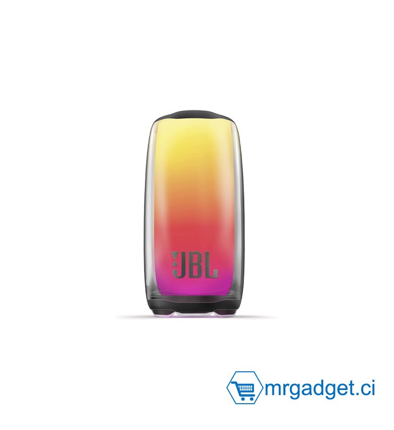 JBL Pulse 5 Enceinte Bluetooth portable avec effets lumineux, autonomie de 12 heures, résistant à la poussière et à l'eau selon la norme IP67, Noir