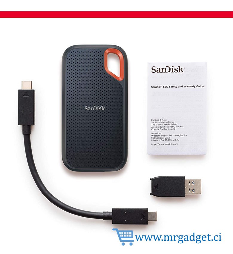Disque Dur Externe SSD Portable, USB Type-C 3.1, Haute Vitesse, 4
