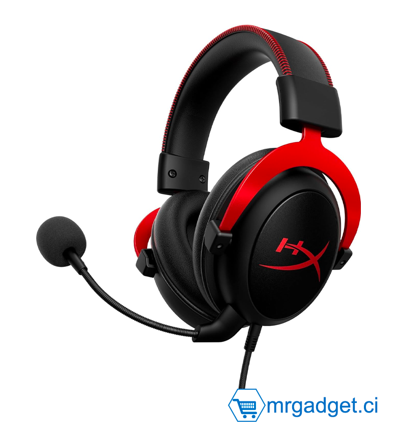 HyperX KHX-HSCP-RD Cloud II - Casque Gaming avec Micro - Casque Gaming Filaire pour PC/PS4/PS5/Mac -  Rouge - Red