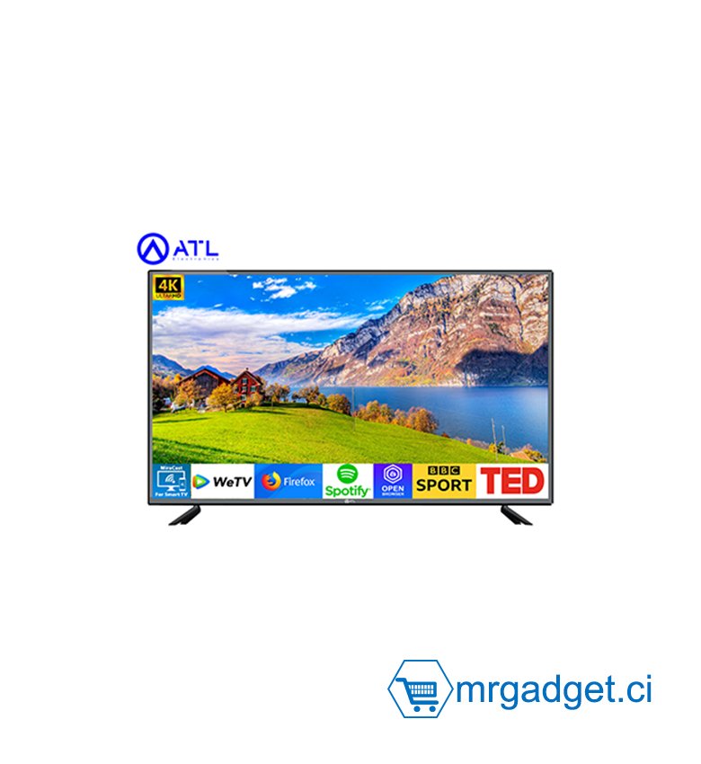 ATL TV LED NUMERIQUE- 32 POUCES  SMART TV -   1 VGA - 2 USB - 2 HMDI – NOIR