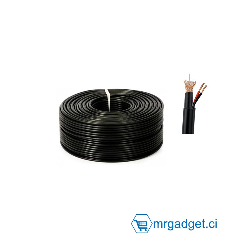 VR GHT Cable Coxial - Cable de camera - 300m - RG6 + 2C
