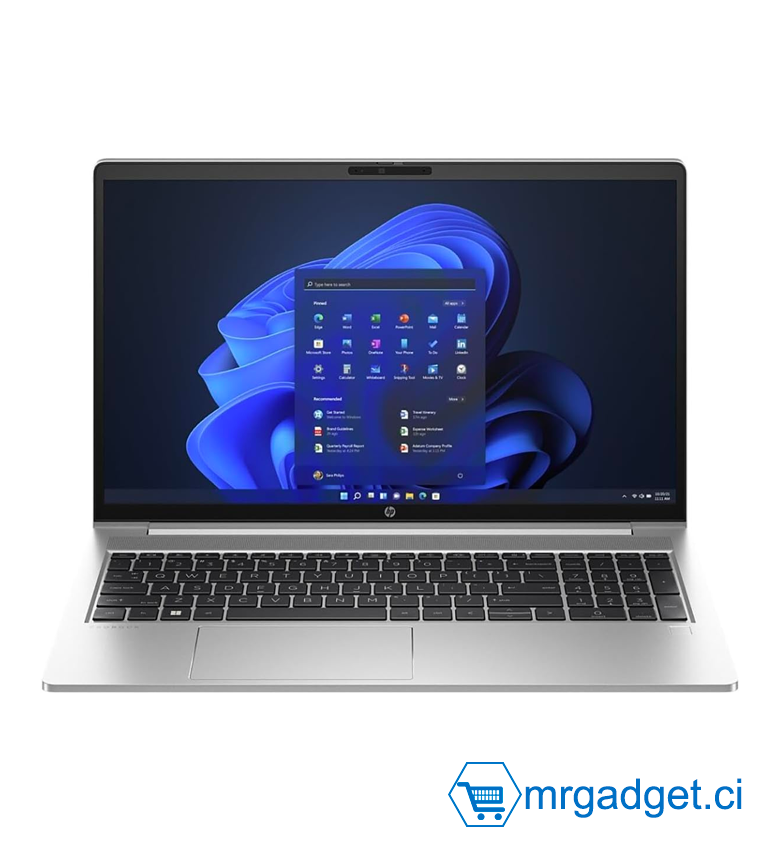 Ordinateur portable HP ProBook 450 15.6" G10 Notebook PC - Full HD - 1920 x 1080 - Intel Core i7 13e génération i7-1355U  - 16 Go de RAM totale - 1 To SSD - Plastique Free Dos argent brochet