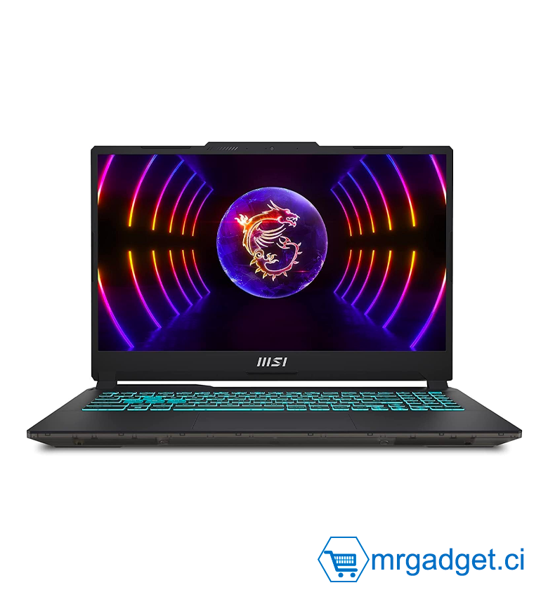 Ordinateur portable de jeu MSI Cyborg 15 15,6" FHD 144 Hz - Processeur Intel Core i7-13620H 10 cœurs de 13e génération jusqu'à 4,90 GHz, 32 Go de RAM DDR5, SSD NVMe de 1 To, GeForce RTX 4050 6 Go, Wi-Fi 6 Gig+ Bluetooth 5.2, Windows 11 Pro