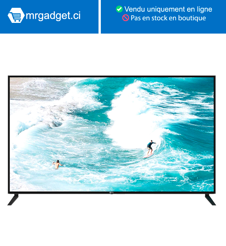 TV LED ATL 98" SMART TV ANDROID 12 - 4k UHD - HDR 10 - Screencast - Bluetooth -  Decodeur Integre Avec Support Mural - ATL-98V7S