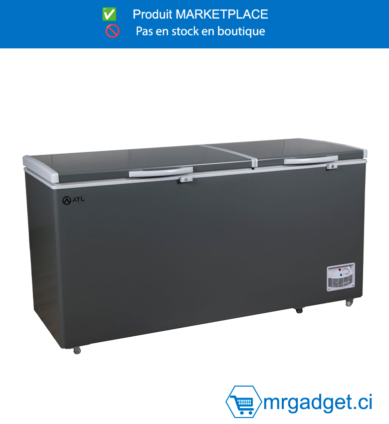 Congélateur Horizontal ATL - 549l - 02 Portes - Serrure - 02 Paniers - Inox&Silver - CFATL-620