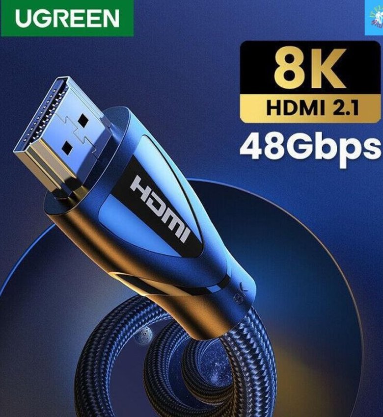 UGREEN HD140 80405 Câble HDMI UGREEN 8K Ultra HD Haute Vitesse 48Gbps HDMI 2.1 8K 60Hz Prise en charge HDR dynamique, Dolby Vision, eARC, Compatible pour MacBook Pro 2021 Nintendo Switch, PS5 PS4 Pro, Samsung TV Nylon Tressé- 500cm   #10075